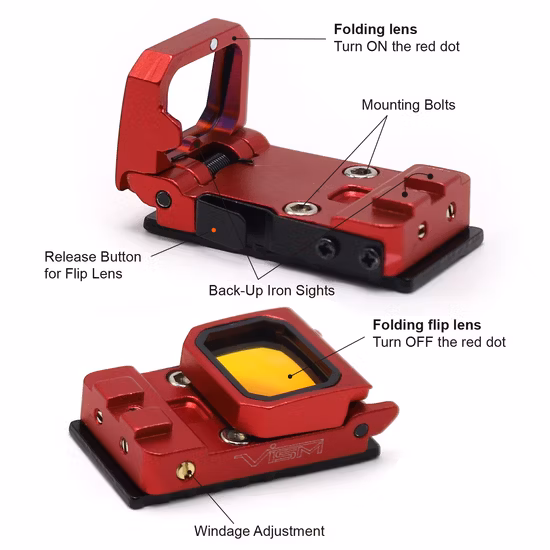 미니 레드 DOT 레이저 조준경 총 조준경