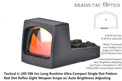 Konkurrierendes Tasco 4moa 소형 전술 사냥 über 50.000 Stunden IC LED Motac 개방형 반사 태양 전지 패널 빨간색 DOT 무기 범위 Ultimate Hunting 빨간색 DOT 시력